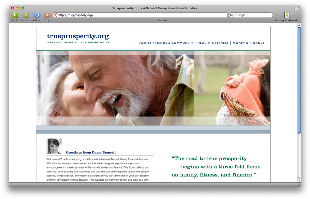 trueprosperity.org hompage